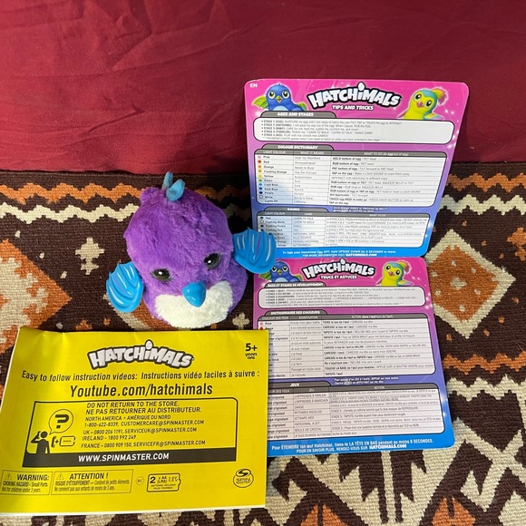 Spin Master Draggle Hatchimal Purple with Blue Wings Electronic Interactive Toy - Picture 11 of 11